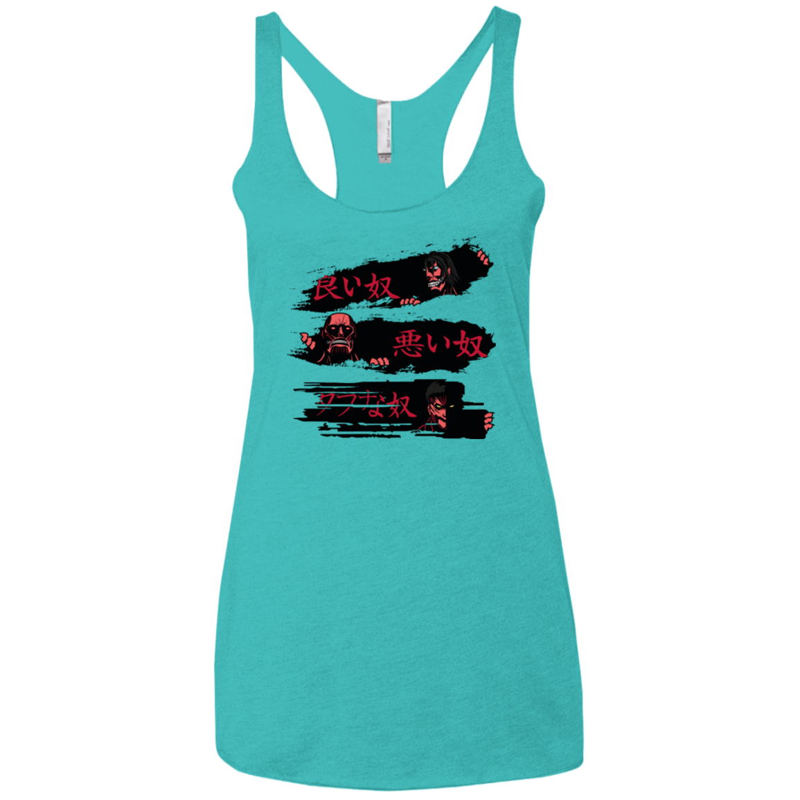 T-Shirts Tahiti Blue / X-Small The Good The Bad And The Tough Women's Triblend Racerback Tank