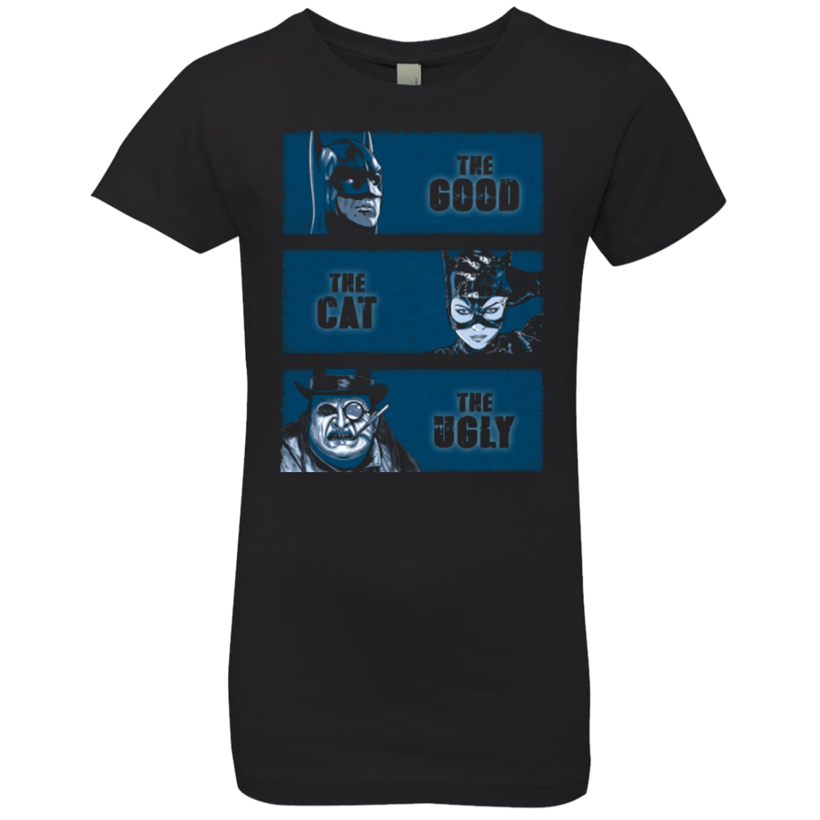 T-Shirts Black / YXS The Good the Cat and the Ugly Girls Premium T-Shirt