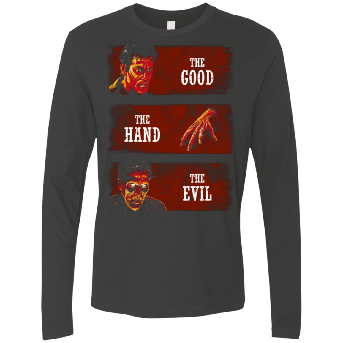 T-Shirts Heavy Metal / Small The Good the Hand and the Evil Men's Premium Long Sleeve