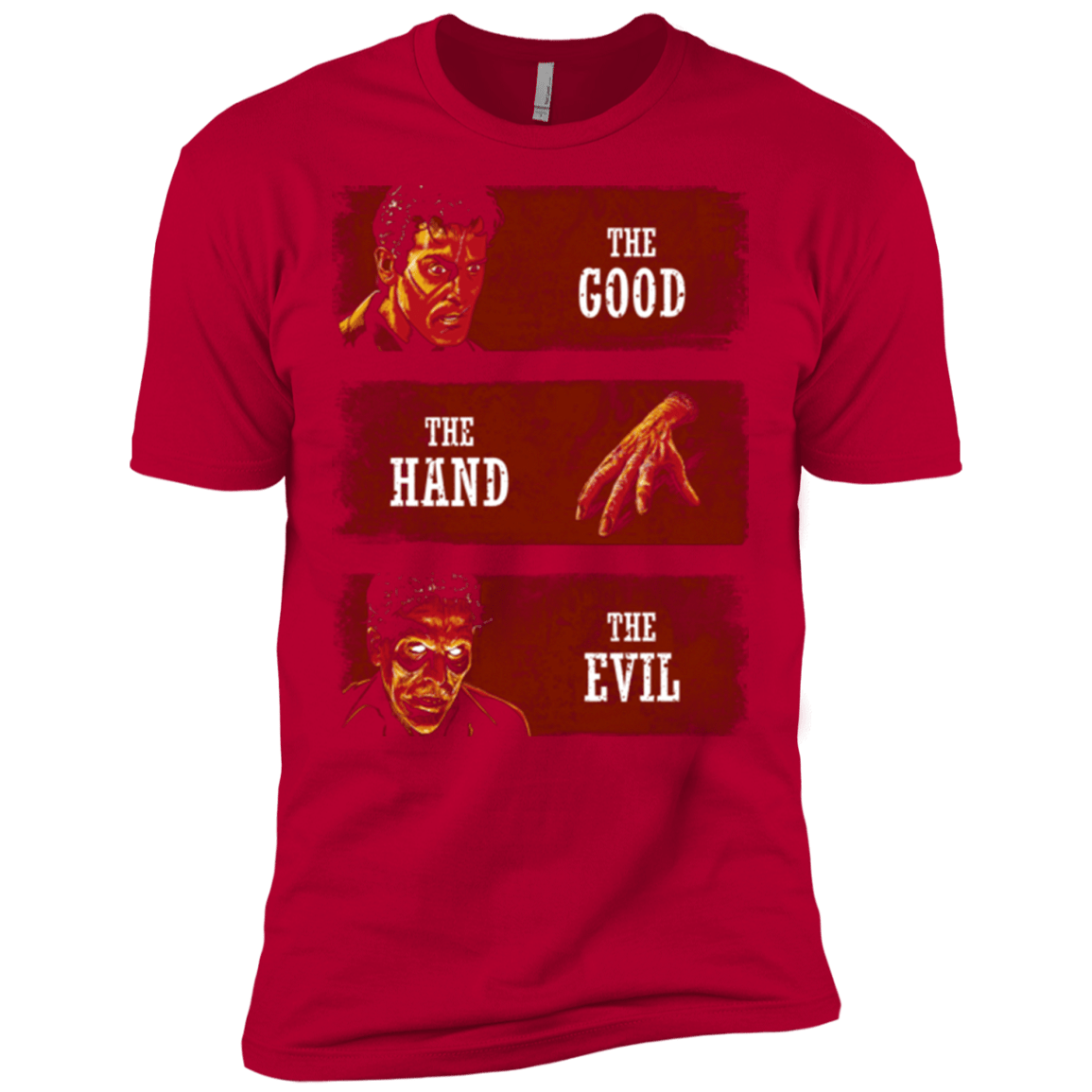 T-Shirts Red / X-Small The Good the Hand and the Evil Men's Premium T-Shirt