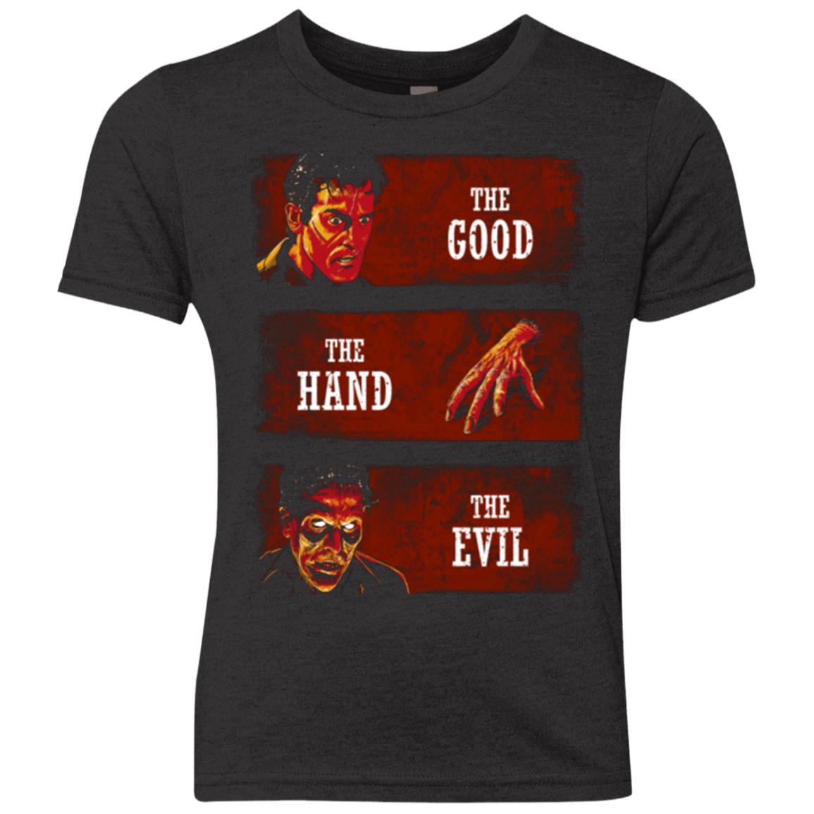T-Shirts Vintage Black / YXS The Good the Hand and the Evil Youth Triblend T-Shirt