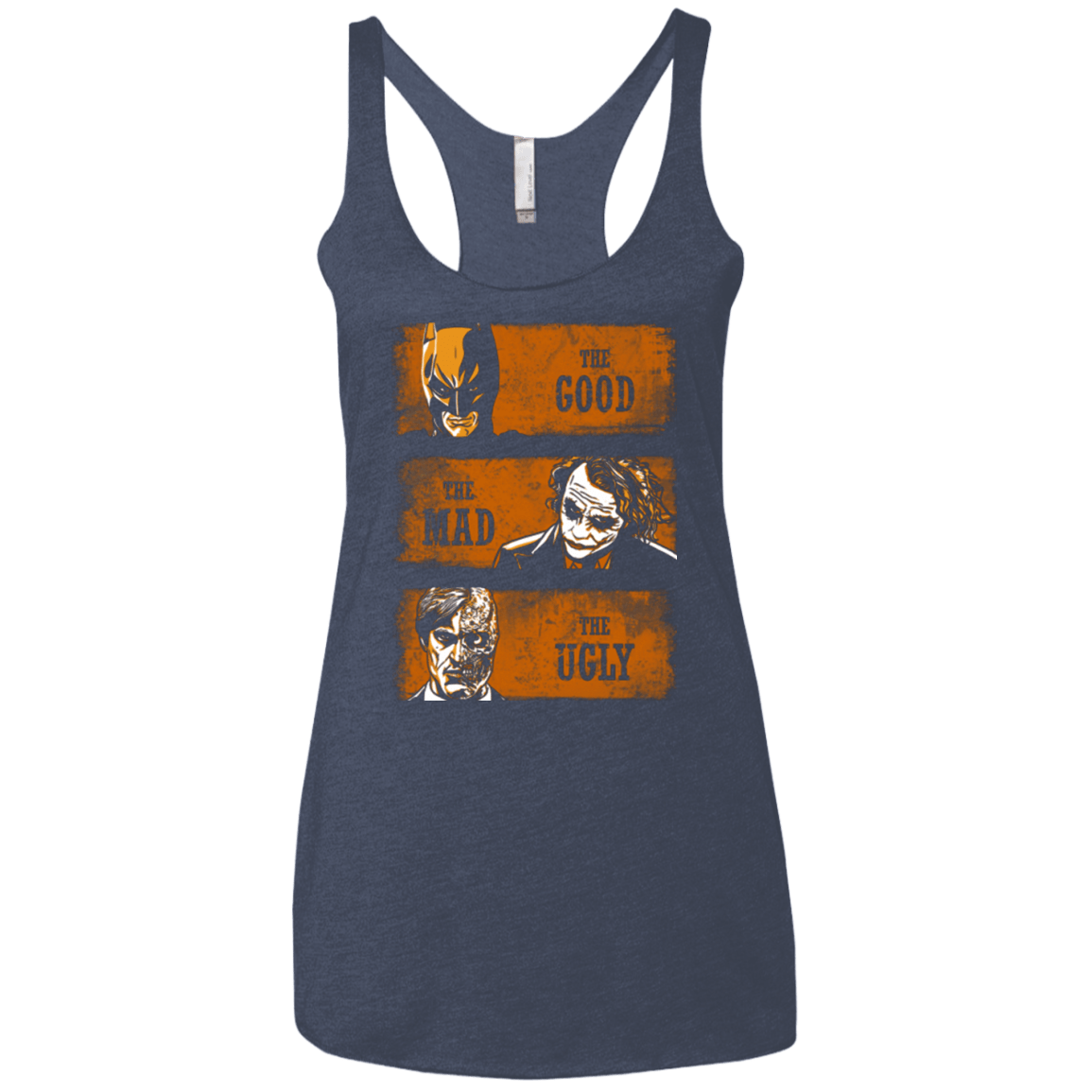 T-Shirts Vintage Navy / X-Small The Good the Mad and the Ugly2 Women's Triblend Racerback Tank