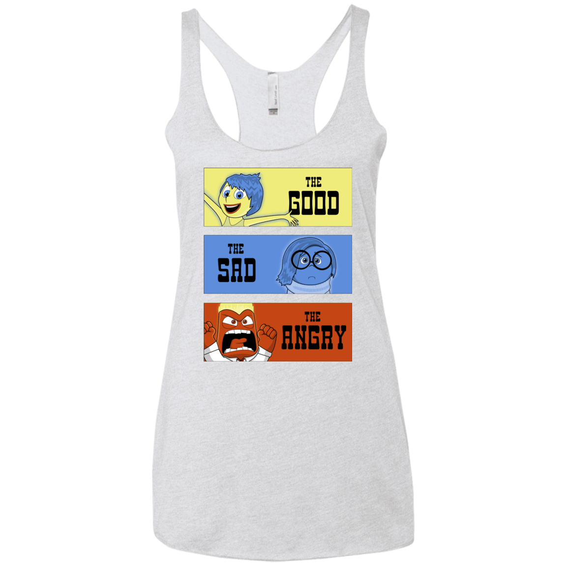 T-Shirts Heather White / X-Small The Good, the Sad & the Angry Women's Triblend Racerback Tank