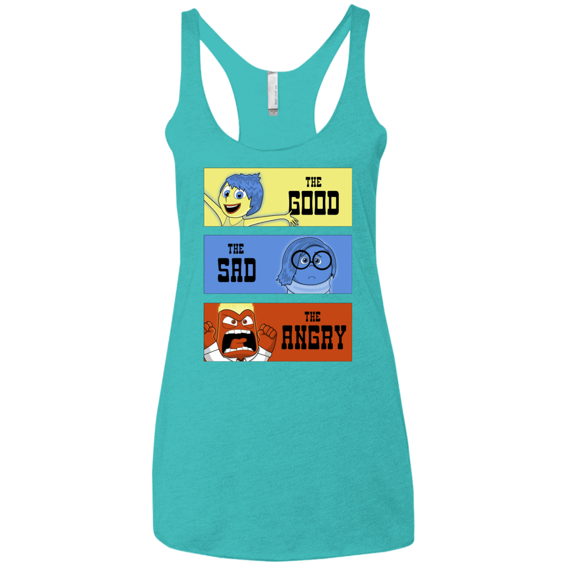 T-Shirts Tahiti Blue / X-Small The Good, the Sad & the Angry Women's Triblend Racerback Tank