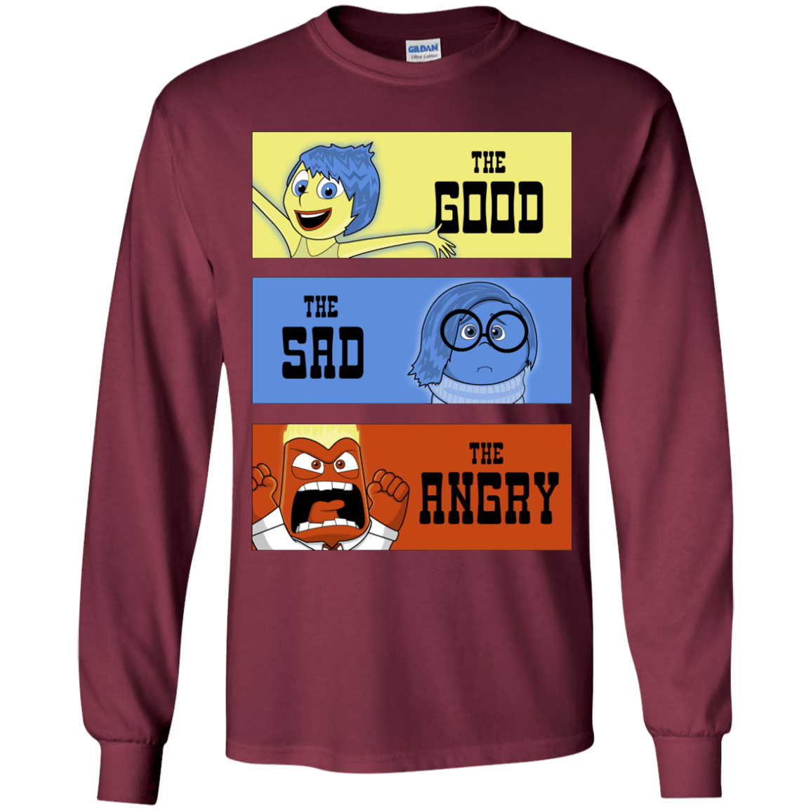 T-Shirts Maroon / YS The Good, the Sad & the Angry Youth Long Sleeve T-Shirt