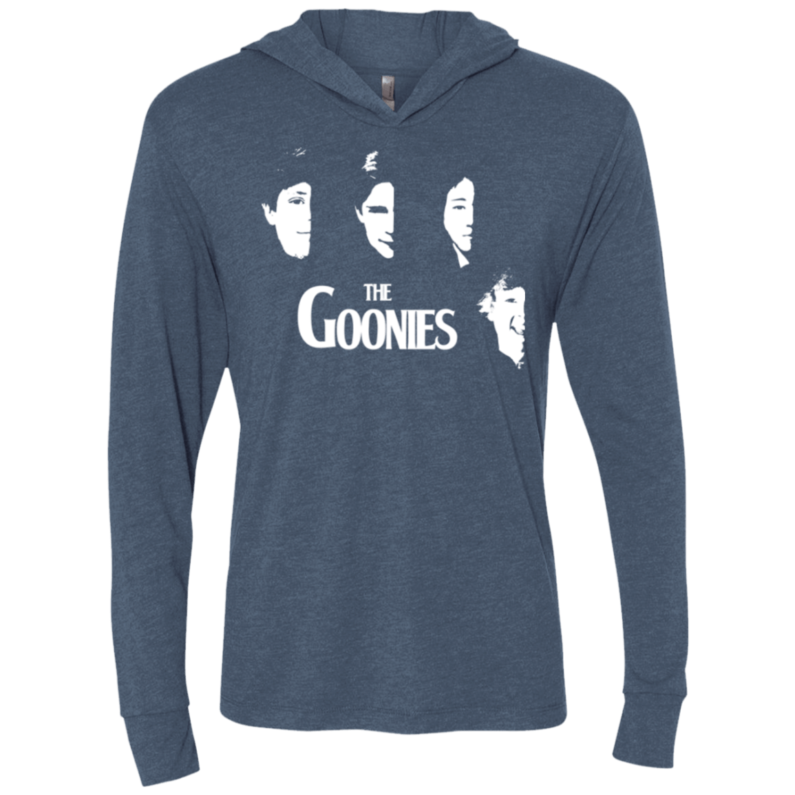 T-Shirts Indigo / X-Small The Goonies Triblend Long Sleeve Hoodie Tee