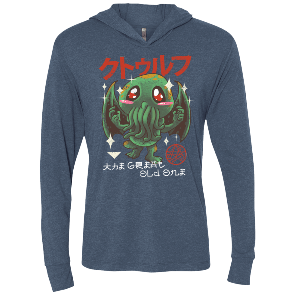 T-Shirts Indigo / X-Small The Great Old Kawaii Triblend Long Sleeve Hoodie Tee