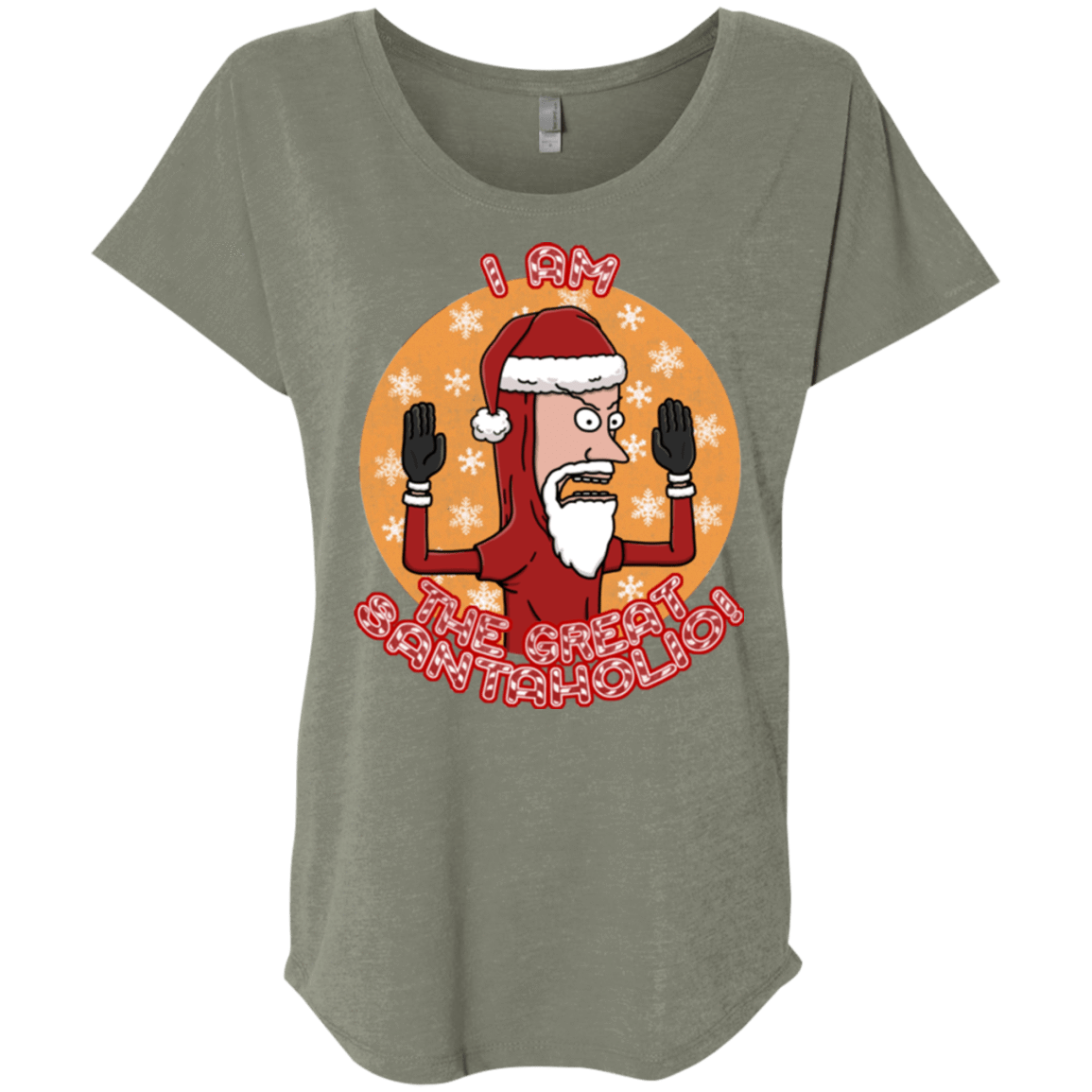 T-Shirts Venetian Grey / X-Small The Great Santaholio Triblend Dolman Sleeve