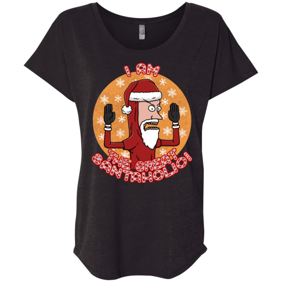 T-Shirts Vintage Black / X-Small The Great Santaholio Triblend Dolman Sleeve