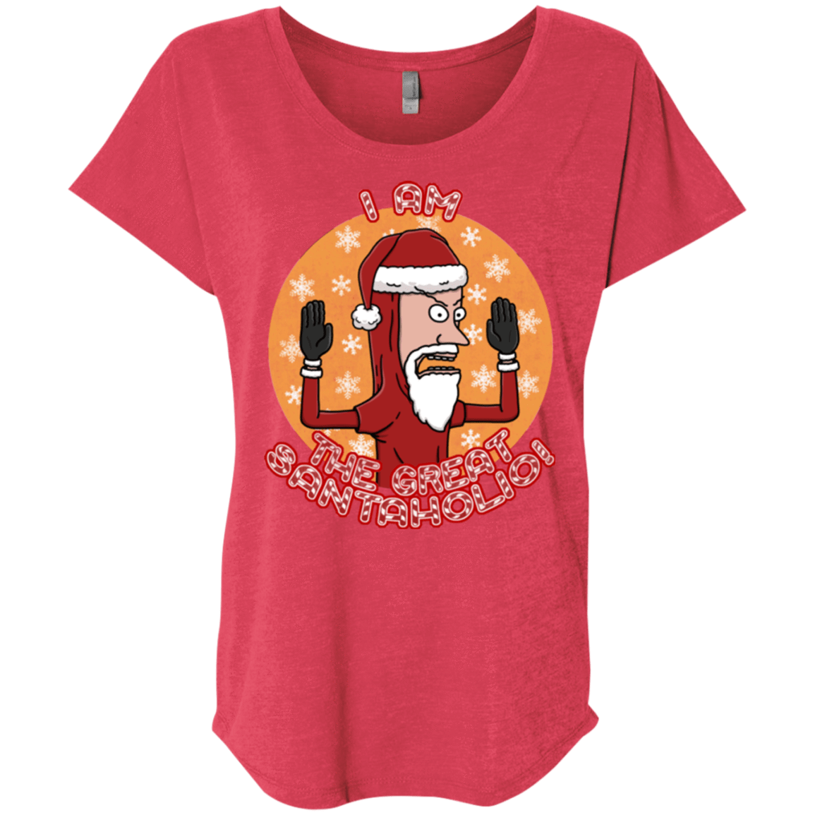 T-Shirts Vintage Red / X-Small The Great Santaholio Triblend Dolman Sleeve