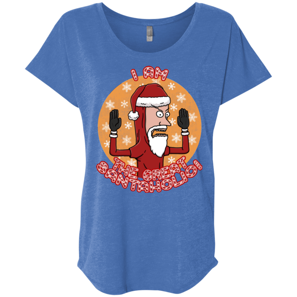 T-Shirts Vintage Royal / X-Small The Great Santaholio Triblend Dolman Sleeve