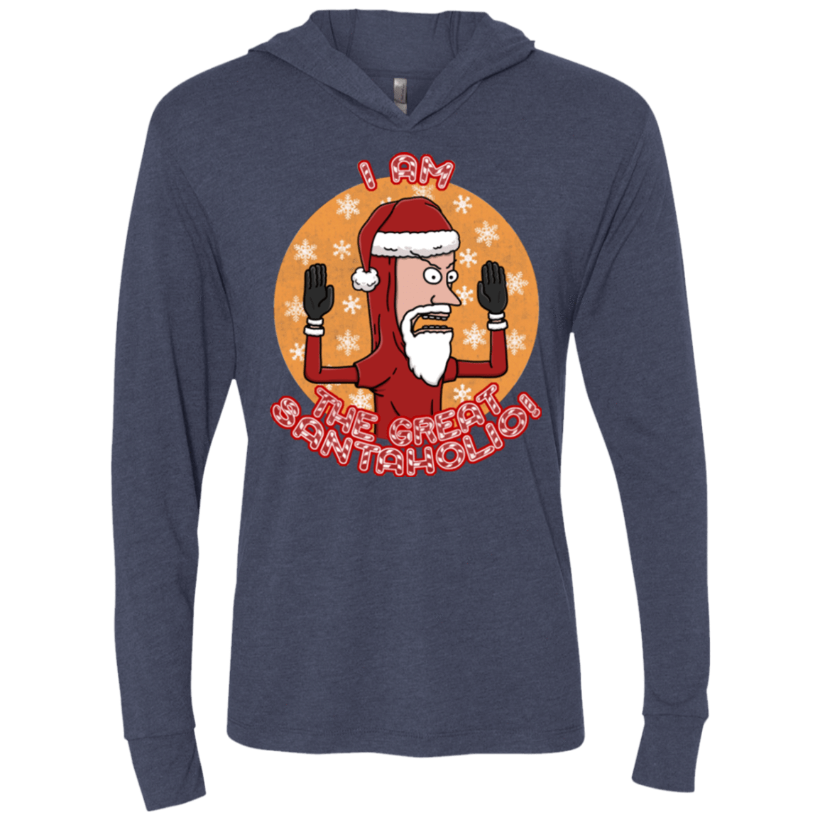 T-Shirts Vintage Navy / X-Small The Great Santaholio Triblend Long Sleeve Hoodie Tee