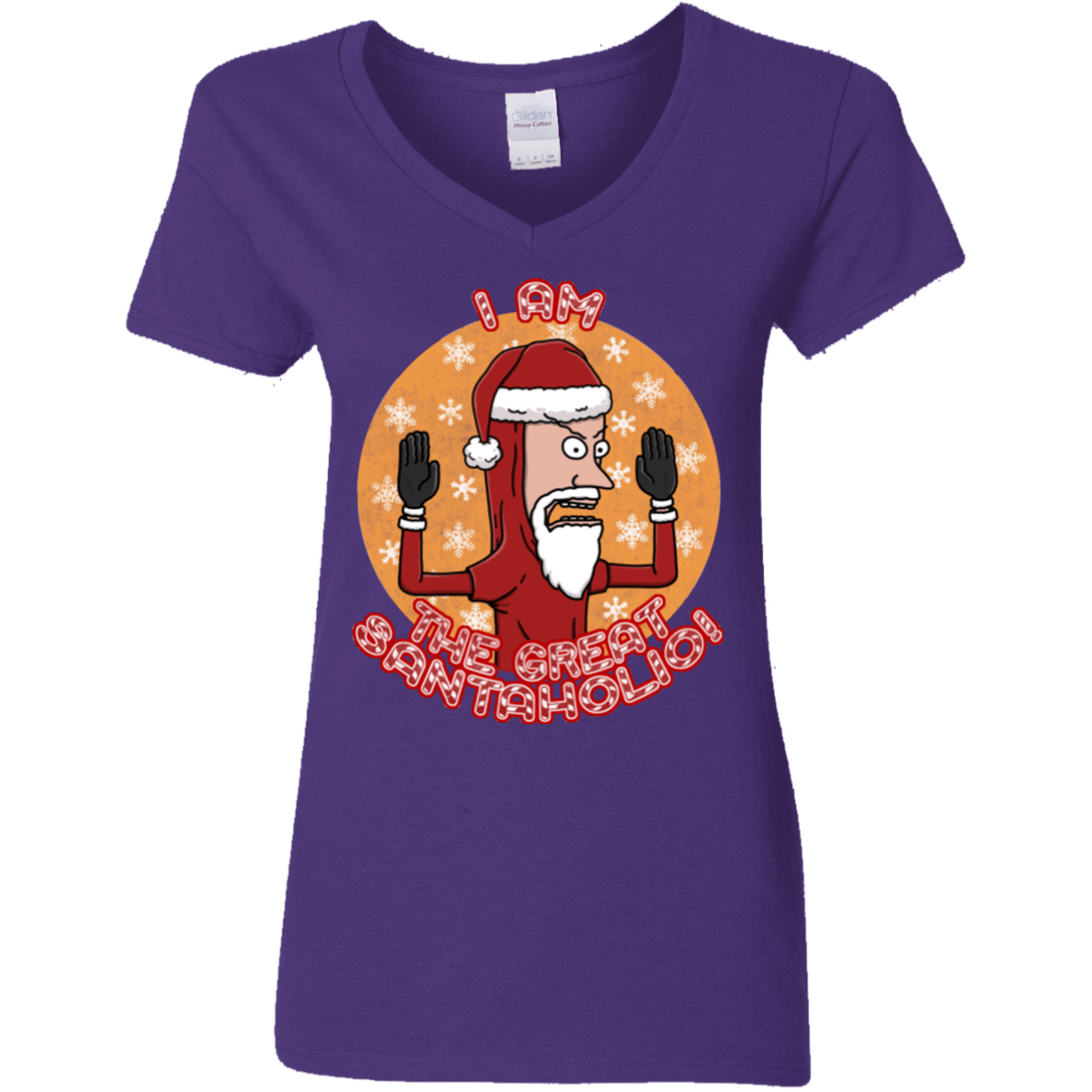 T-Shirts Purple / S The Great Santaholio Women's V-Neck T-Shirt
