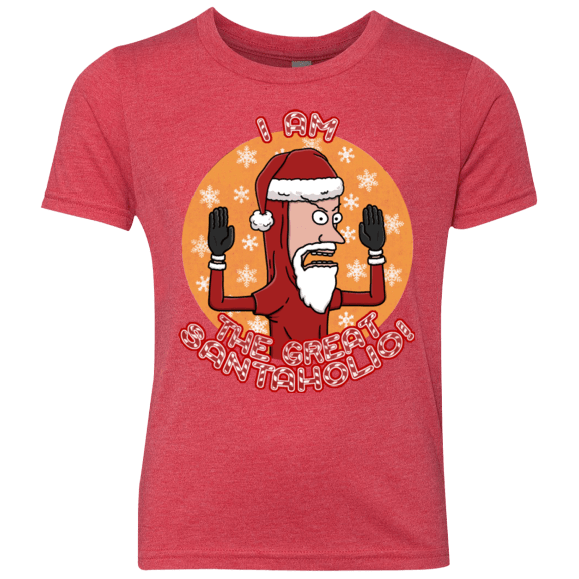 T-Shirts Vintage Red / YXS The Great Santaholio Youth Triblend T-Shirt