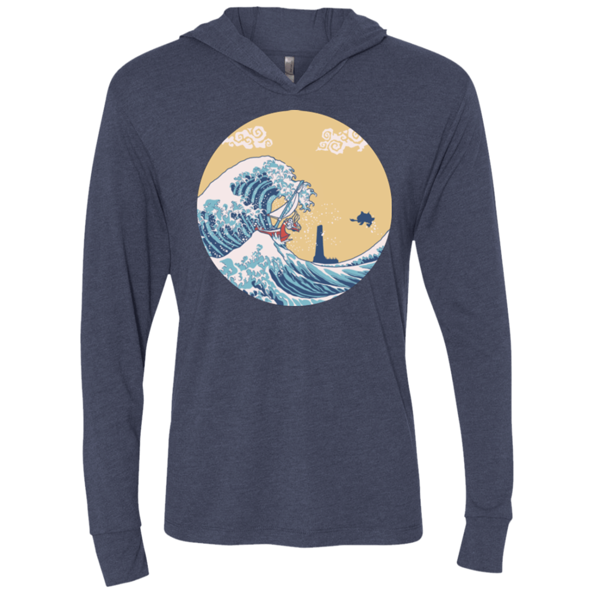 T-Shirts Vintage Navy / X-Small The Great Sea Triblend Long Sleeve Hoodie Tee