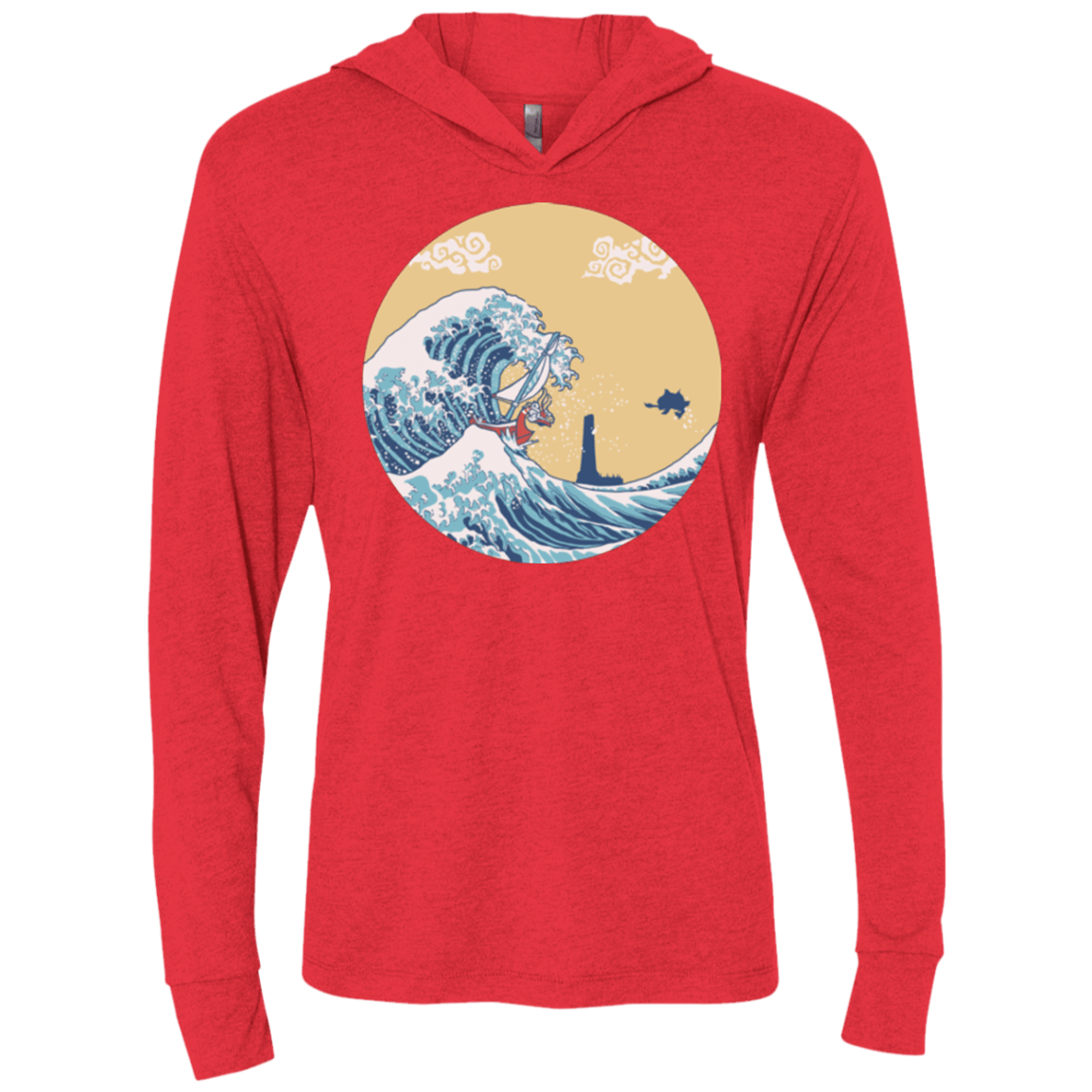 T-Shirts Vintage Red / X-Small The Great Sea Triblend Long Sleeve Hoodie Tee