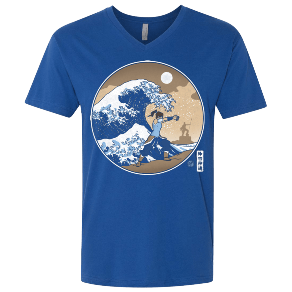 T-Shirts Royal / X-Small The Great Wave of Republic City Men's Premium V-Neck
