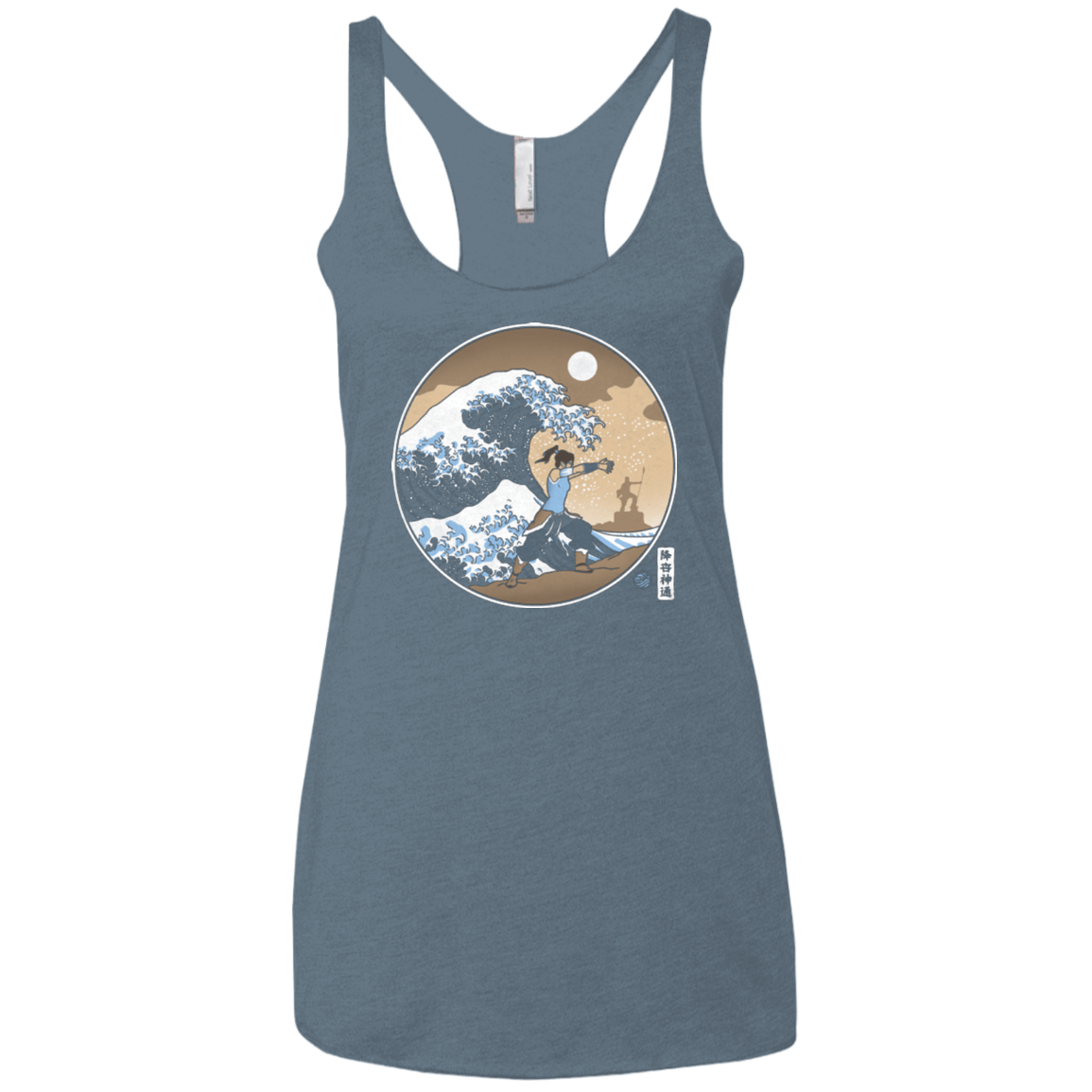 T-Shirts Indigo / X-Small The Great Wave of Republic City Women's Triblend Racerback Tank