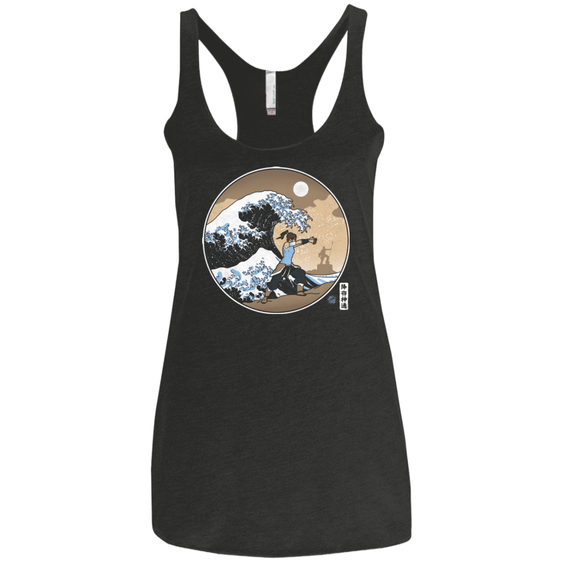 T-Shirts Vintage Black / X-Small The Great Wave of Republic City Women's Triblend Racerback Tank