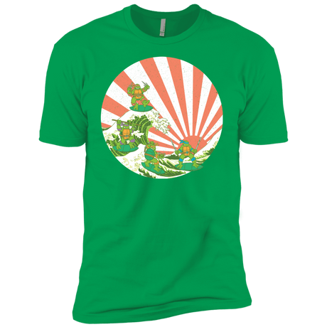 T-Shirts Kelly Green / YXS The Great Wave Off Cowabunga Boys Premium T-Shirt