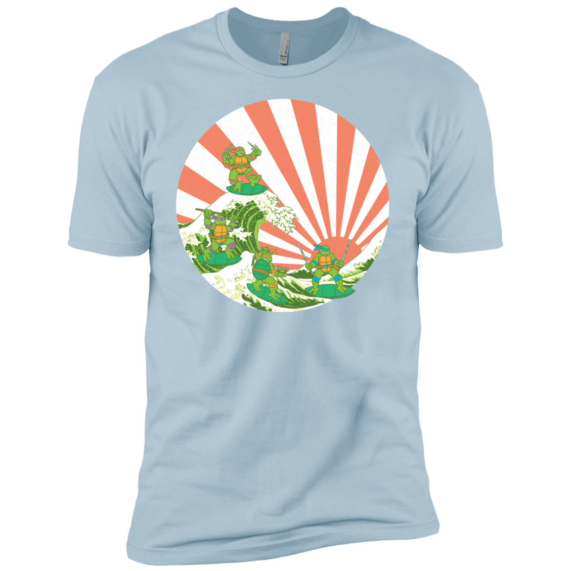 T-Shirts Light Blue / YXS The Great Wave Off Cowabunga Boys Premium T-Shirt