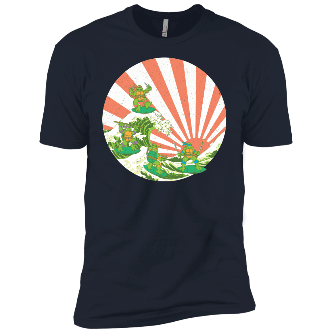 T-Shirts Midnight Navy / YXS The Great Wave Off Cowabunga Boys Premium T-Shirt