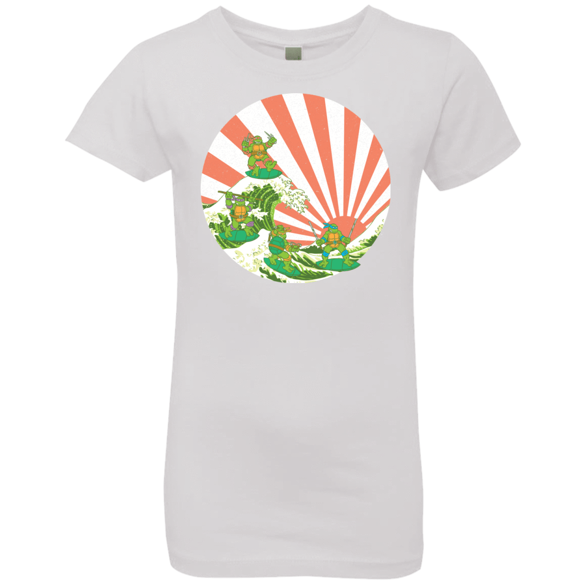 T-Shirts White / YXS The Great Wave Off Cowabunga Girls Premium T-Shirt