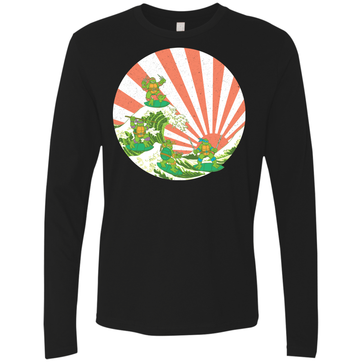 The Great Wave Off Cowabunga Men's Premium Long Sleeve
