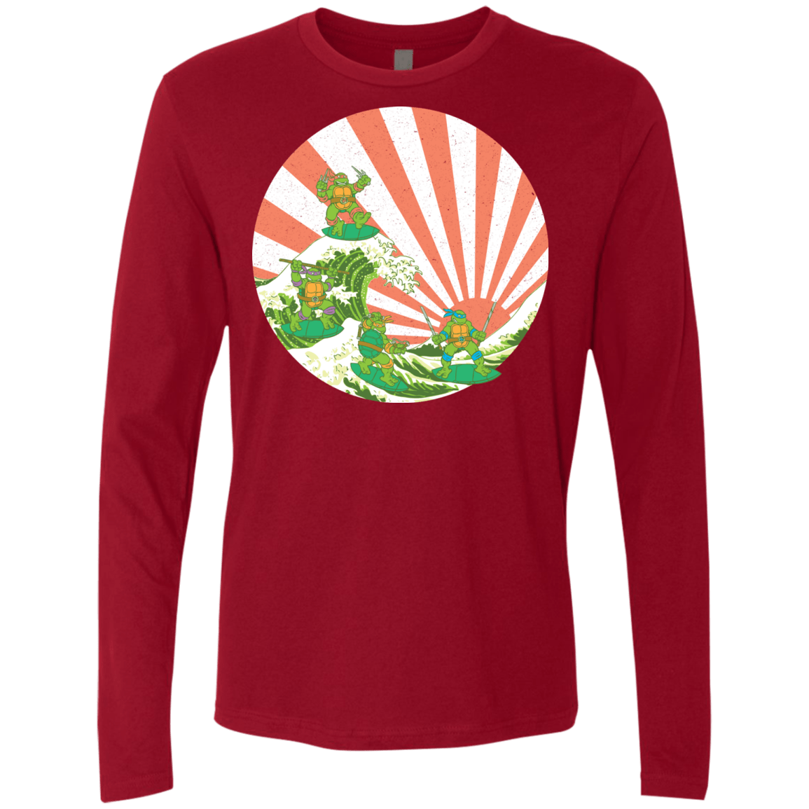 The Great Wave Off Cowabunga Men's Premium Long Sleeve