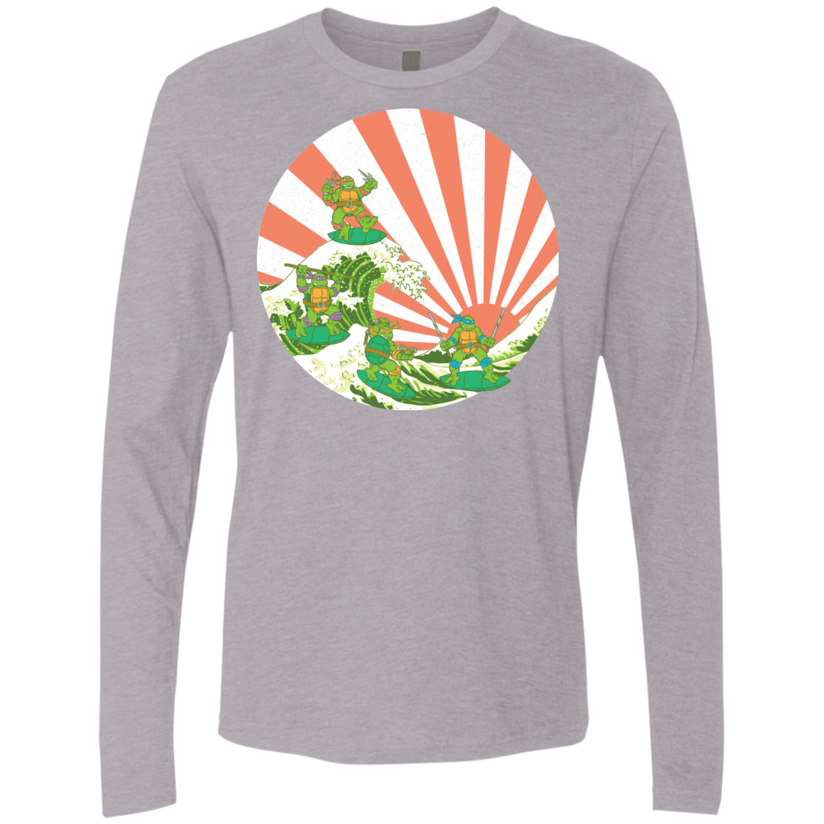 The Great Wave Off Cowabunga Men's Premium Long Sleeve