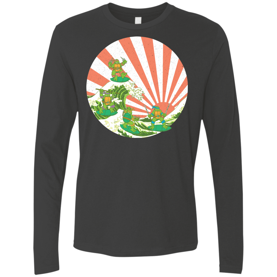 The Great Wave Off Cowabunga Men's Premium Long Sleeve