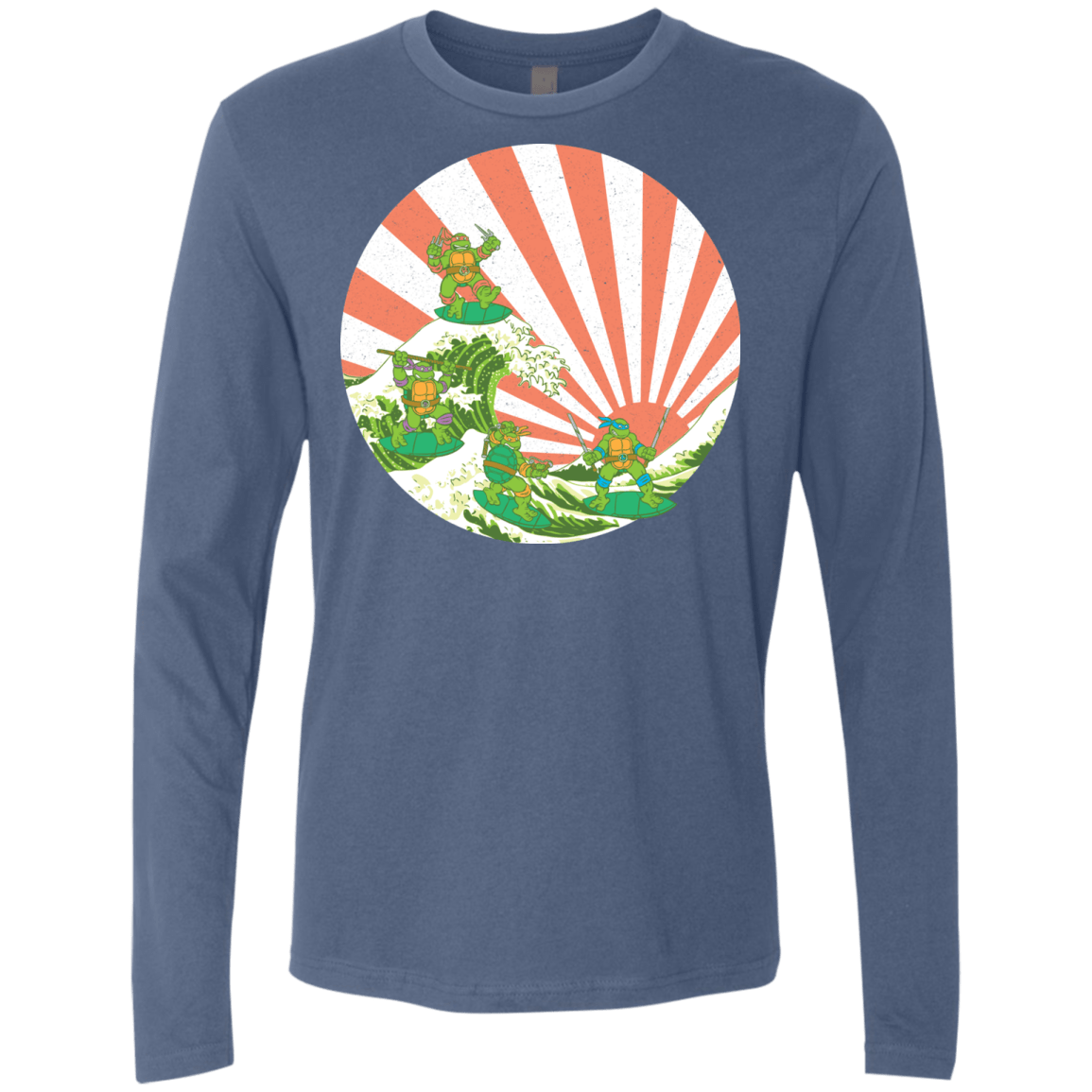 The Great Wave Off Cowabunga Men's Premium Long Sleeve