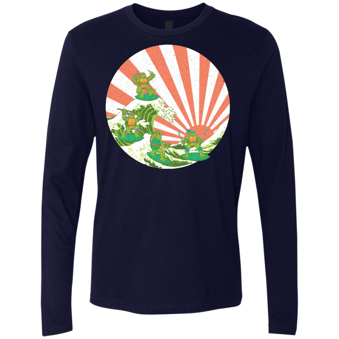 The Great Wave Off Cowabunga Men's Premium Long Sleeve