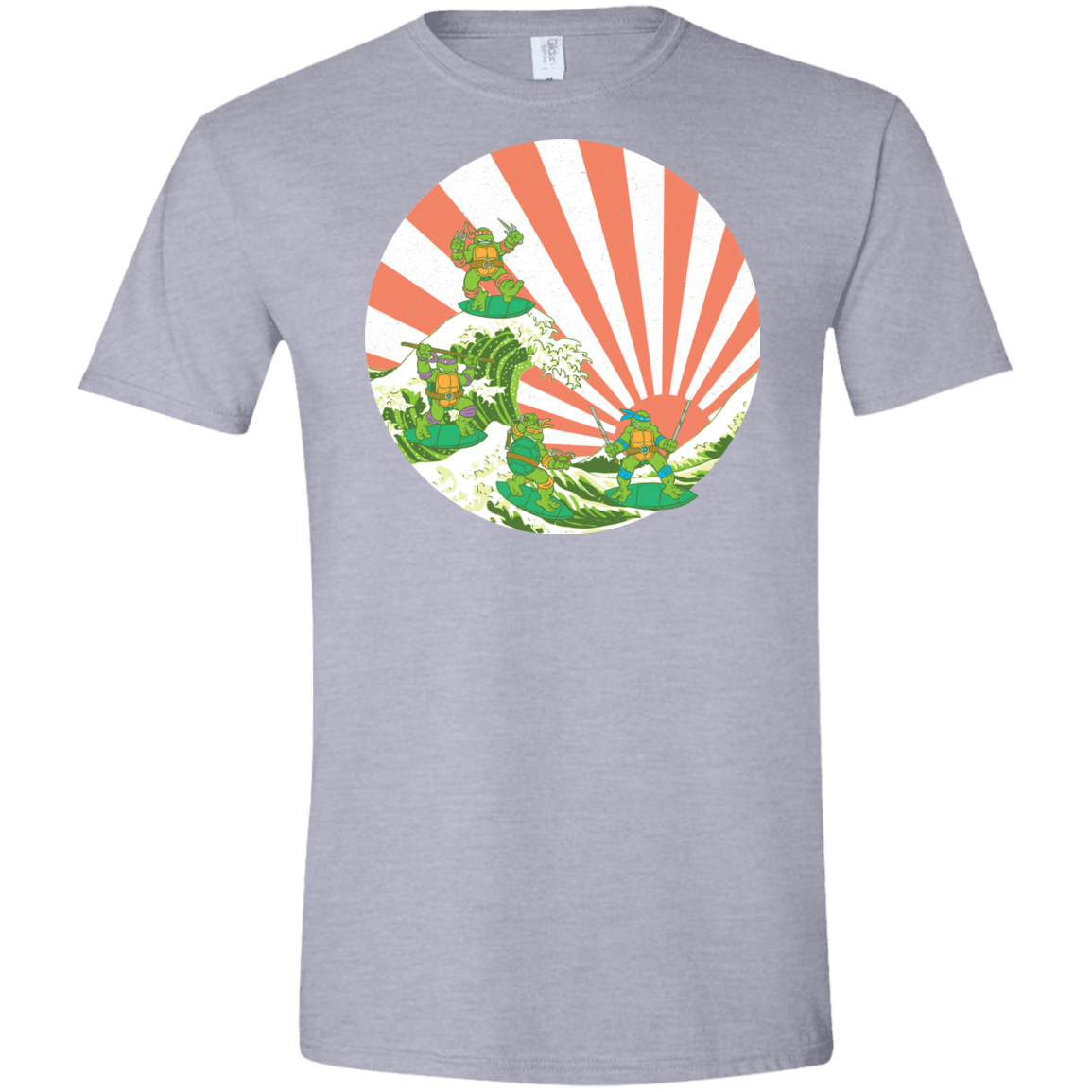 T-Shirts Sport Grey / X-Small The Great Wave Off Cowabunga Men's Semi-Fitted Softstyle