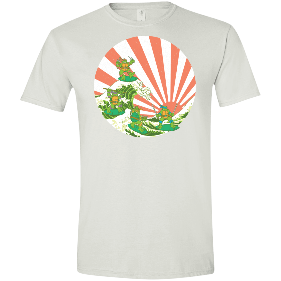 T-Shirts White / X-Small The Great Wave Off Cowabunga Men's Semi-Fitted Softstyle