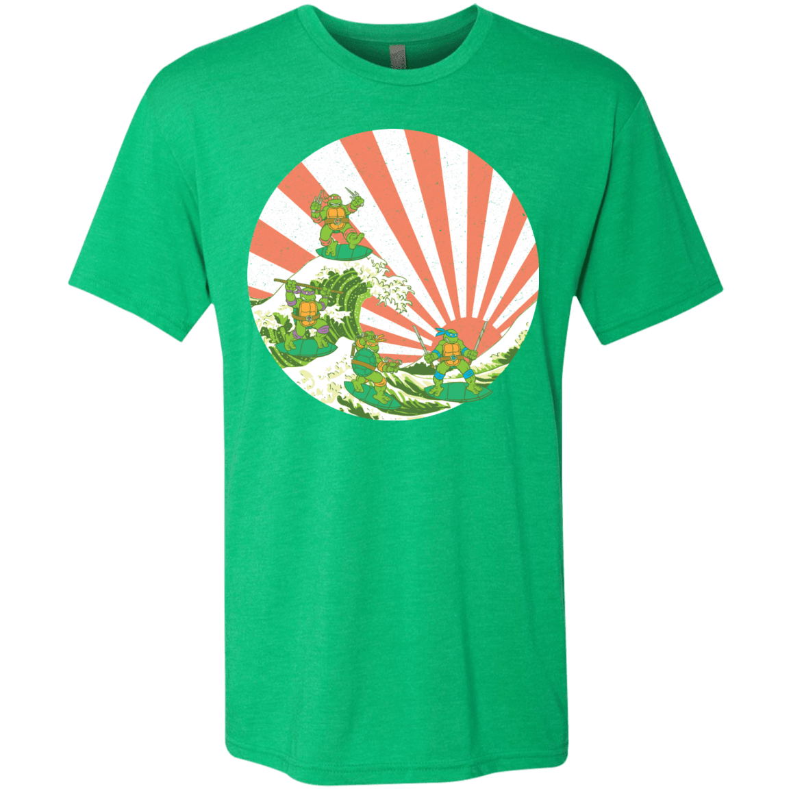 T-Shirts Envy / S The Great Wave Off Cowabunga Men's Triblend T-Shirt