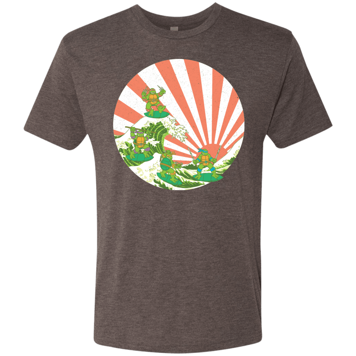 T-Shirts Macchiato / S The Great Wave Off Cowabunga Men's Triblend T-Shirt