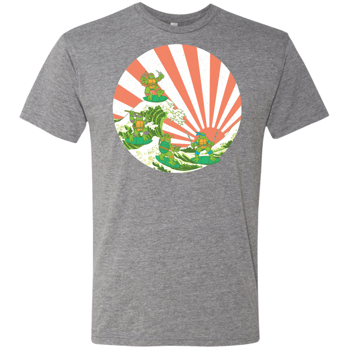 T-Shirts Premium Heather / S The Great Wave Off Cowabunga Men's Triblend T-Shirt