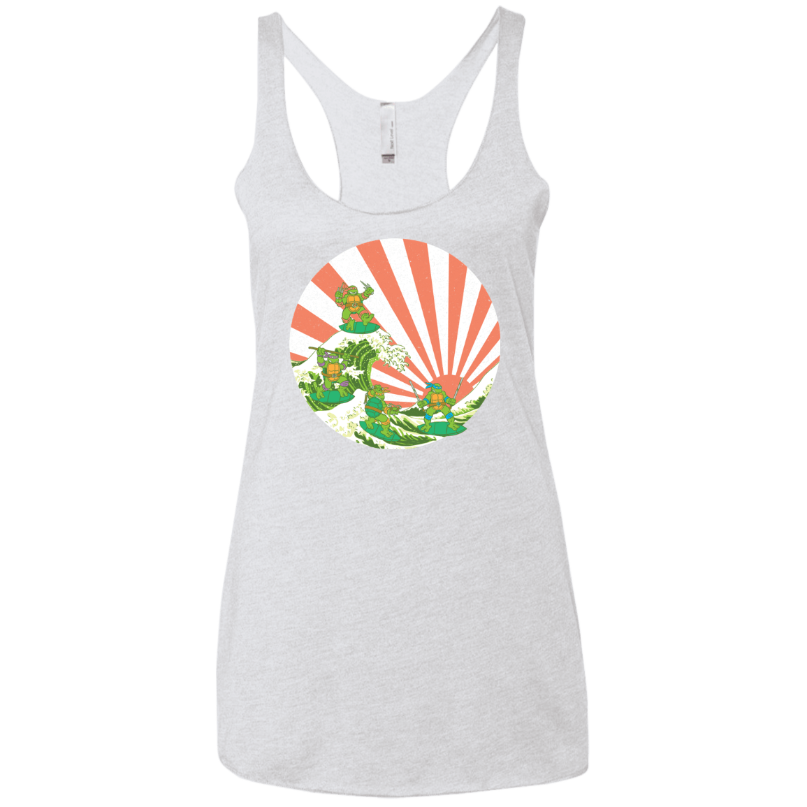 The Great Wave Off Cowabunga Women's Triblend Racerback Tank