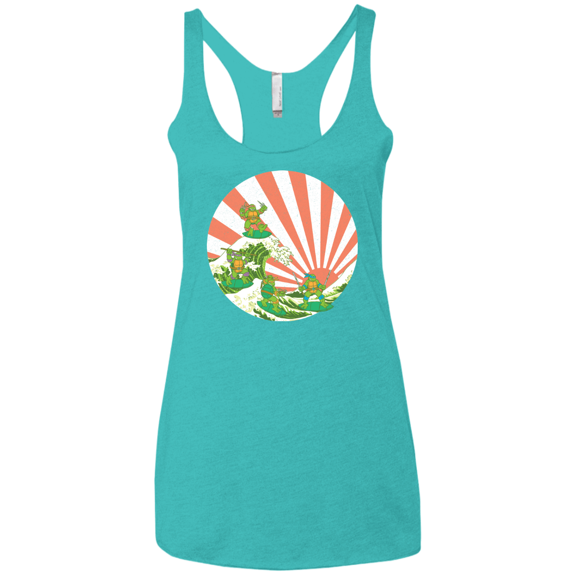 The Great Wave Off Cowabunga Women's Triblend Racerback Tank