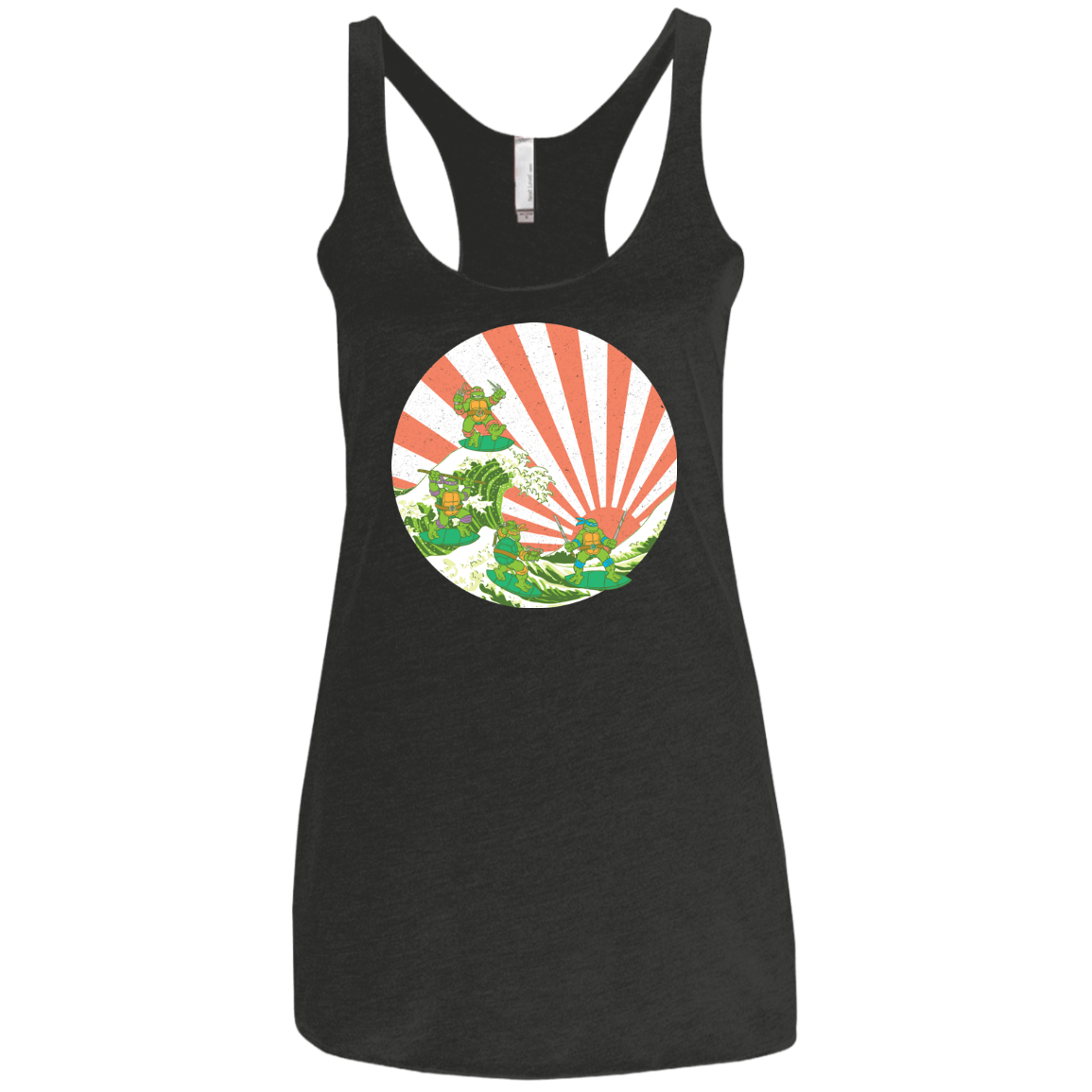 The Great Wave Off Cowabunga Women's Triblend Racerback Tank