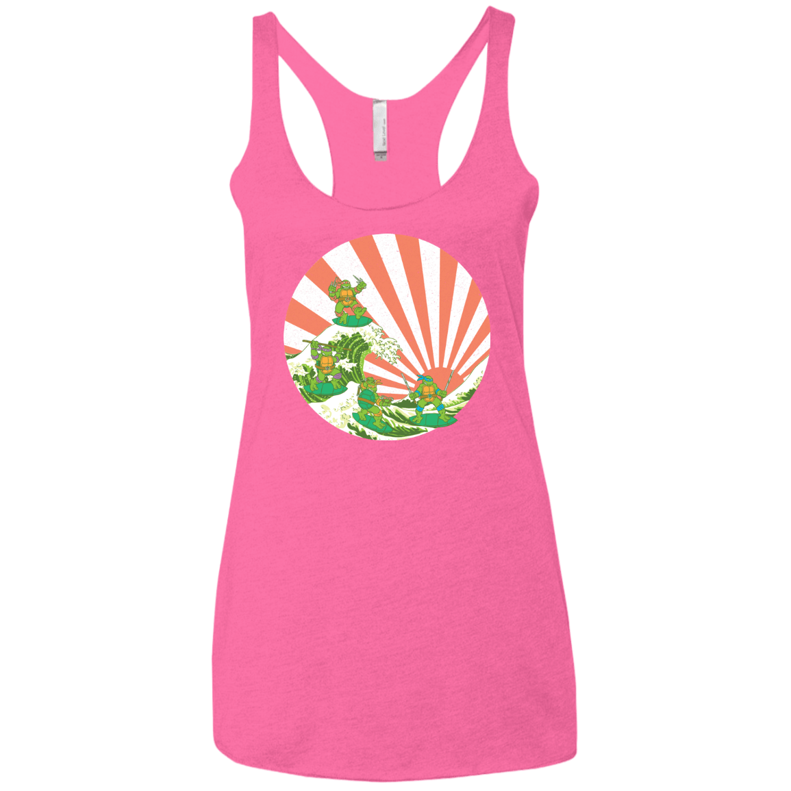The Great Wave Off Cowabunga Women's Triblend Racerback Tank