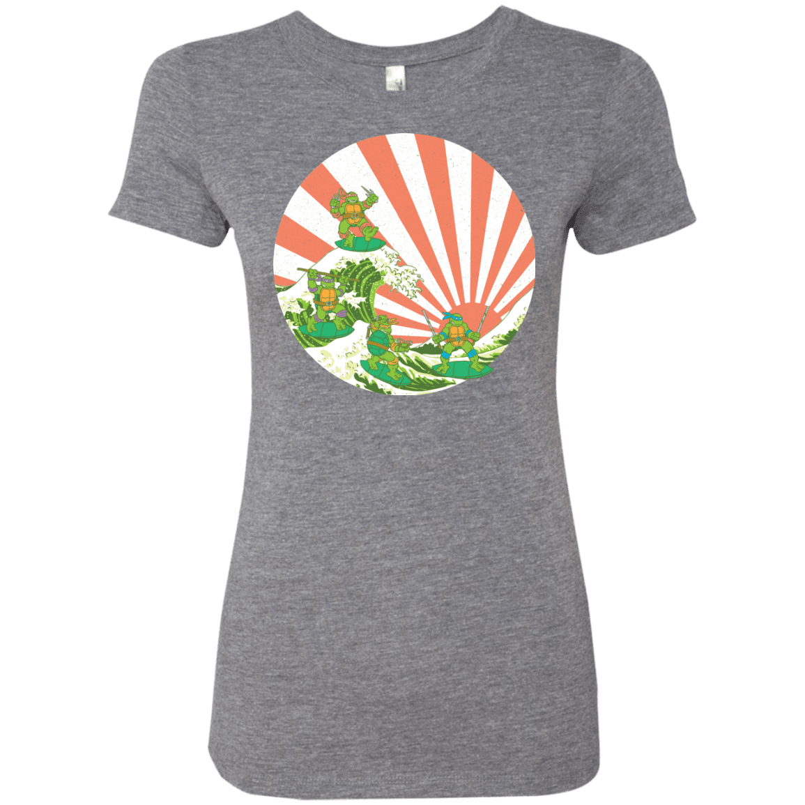 T-Shirts Premium Heather / S The Great Wave Off Cowabunga Women's Triblend T-Shirt