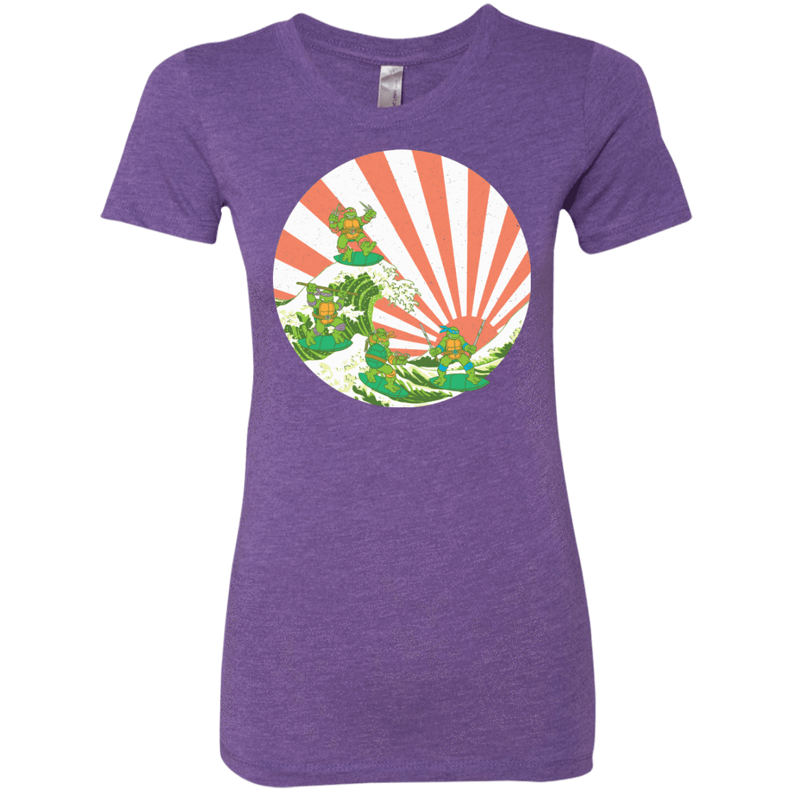T-Shirts Purple Rush / S The Great Wave Off Cowabunga Women's Triblend T-Shirt