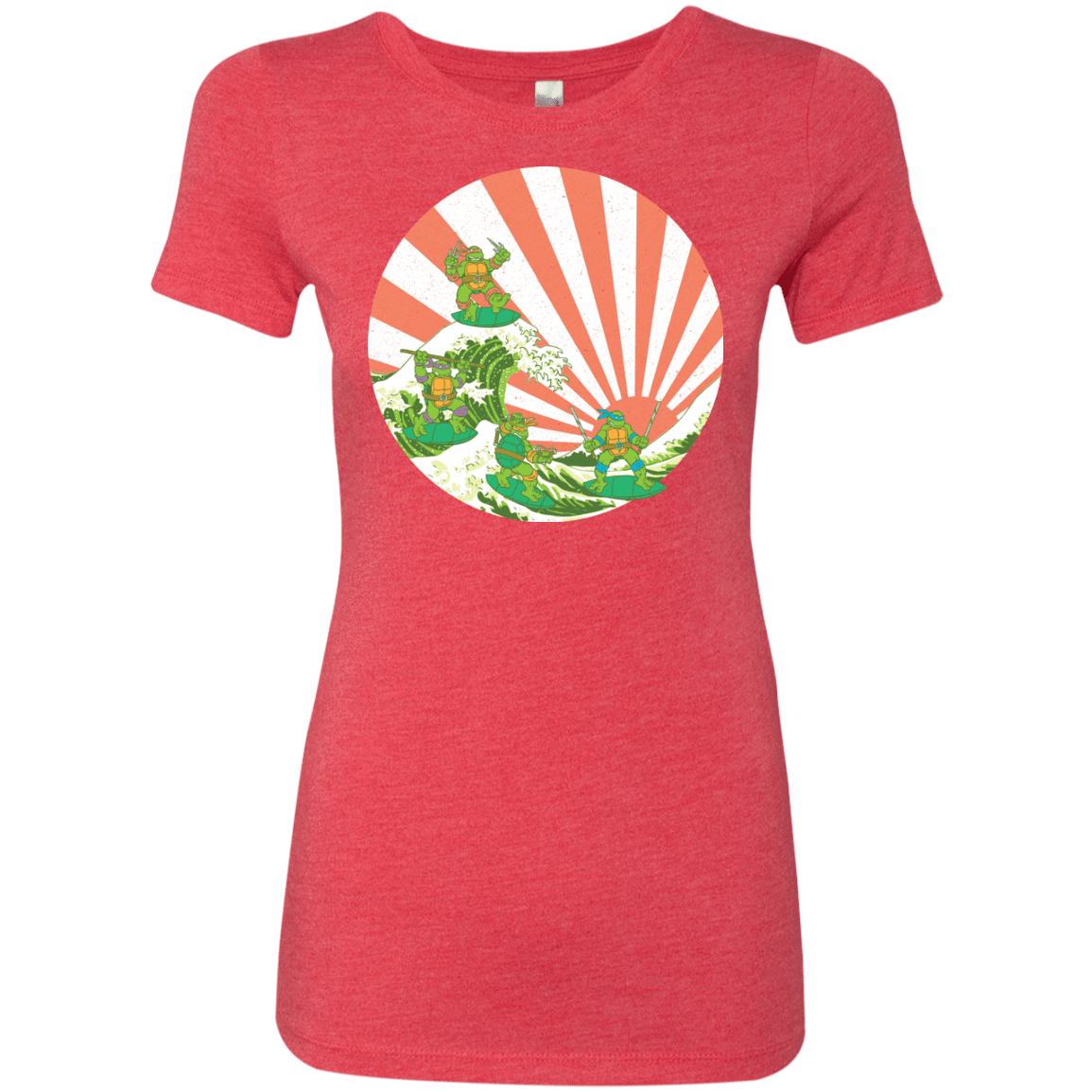 T-Shirts Vintage Red / S The Great Wave Off Cowabunga Women's Triblend T-Shirt