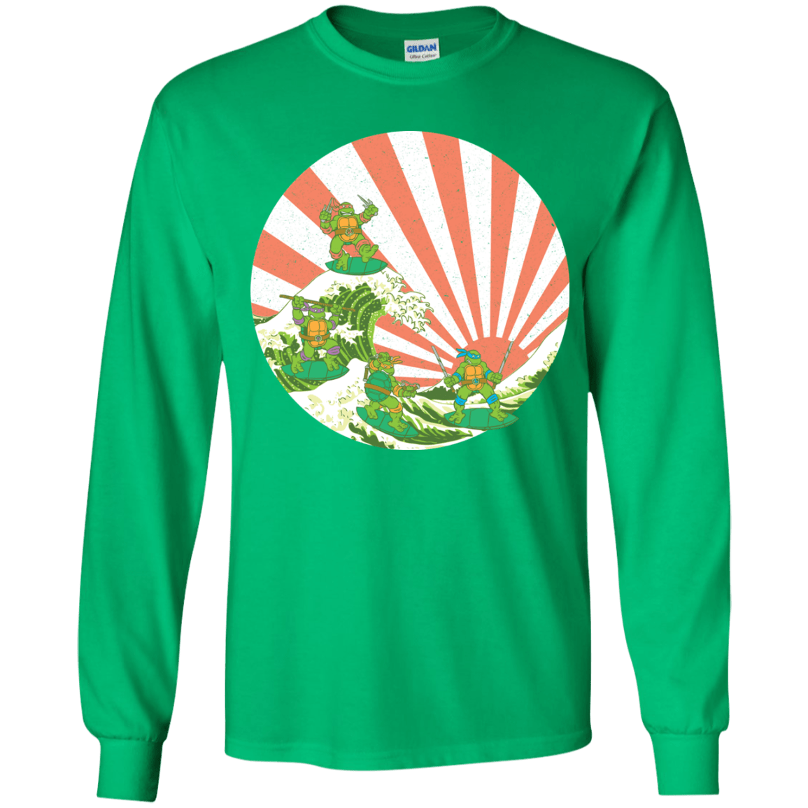 The Great Wave Off Cowabunga Youth Long Sleeve T-Shirt