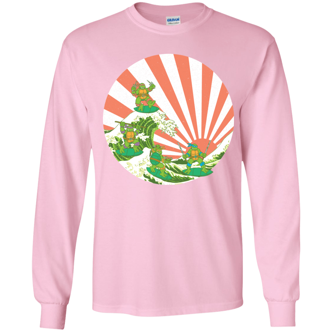 The Great Wave Off Cowabunga Youth Long Sleeve T-Shirt