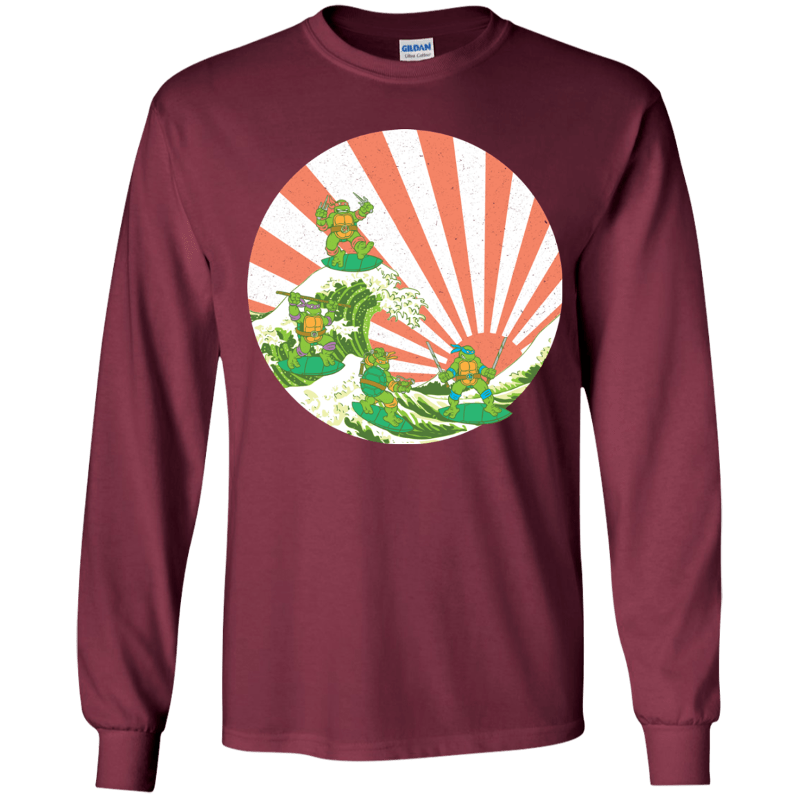 The Great Wave Off Cowabunga Youth Long Sleeve T-Shirt