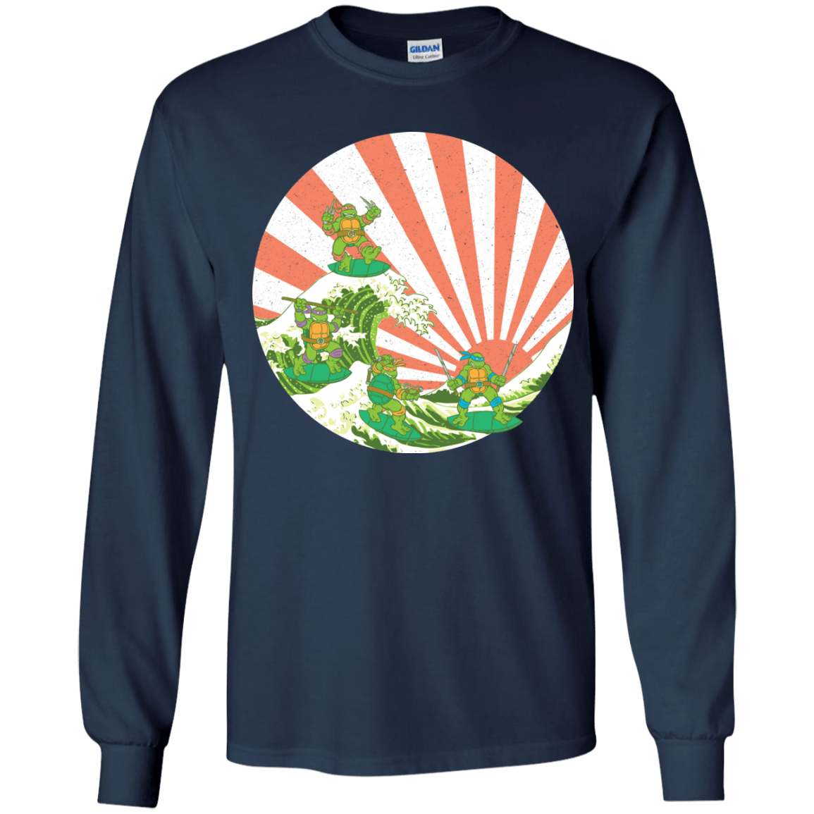 The Great Wave Off Cowabunga Youth Long Sleeve T-Shirt