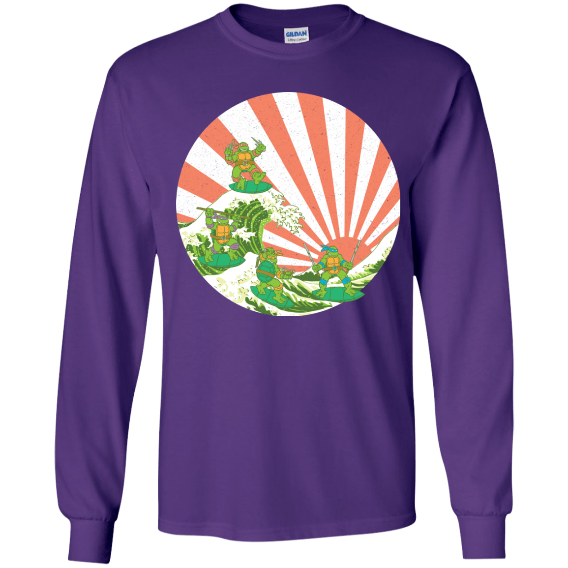 The Great Wave Off Cowabunga Youth Long Sleeve T-Shirt